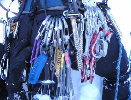 Climbing equipment (ice screw included) for rock climbing