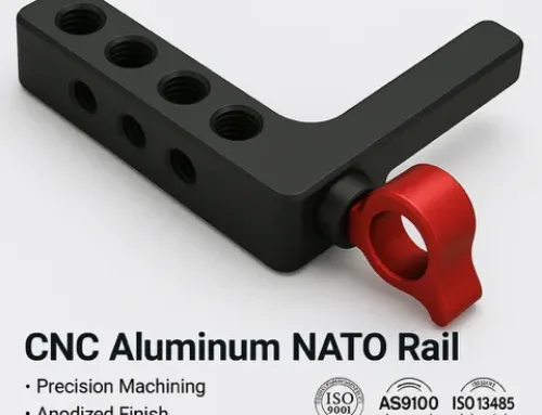 Electronic-Compact NATO Rail with Red CNC Quick-Release Lever